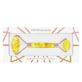  CRYSTALLOVE Masażer do twarzy z Bursztynu Cytrynowego