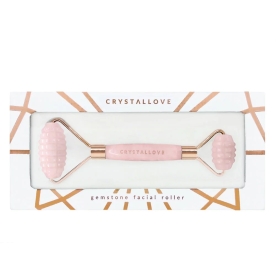  CRYSTALLOVE Masażer do twarzy 3D z Kwarcu Różowego